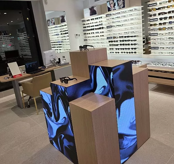 Exposición de la cadena de tiendas